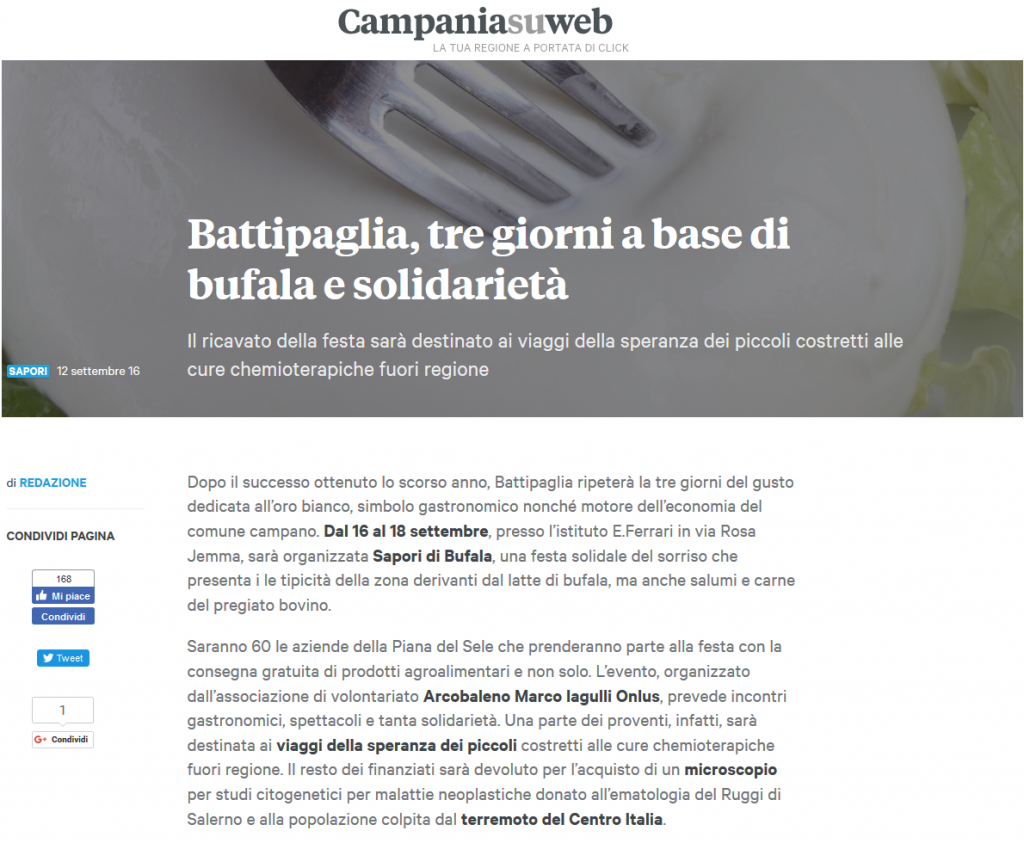 Campania Su Web - Sapori di Bufala 2a edizione