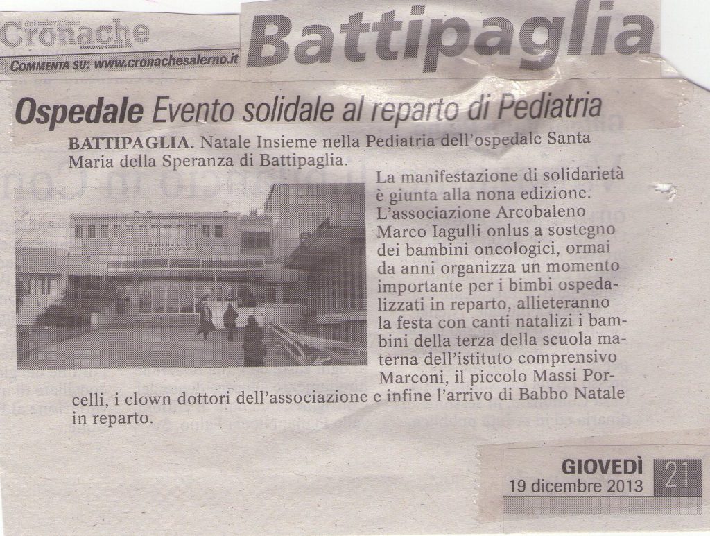 Cronache di Salerno - Natale solidale in pediatria 2013